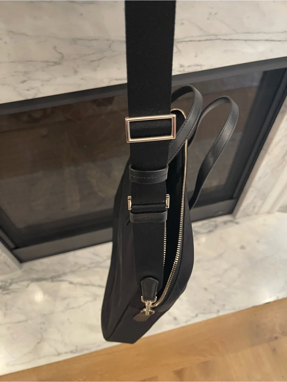 kate spade Black Nylon Brief Tote with Shoulder Strap
